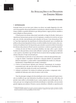 As avalia&ccedil;&otilde;es e os desafios do ensino m&eacute;dio