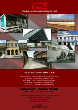 EDUCA&Ccedil;&Atilde;O - ENSINO M&Eacute;DIO - Portal TCE-PA