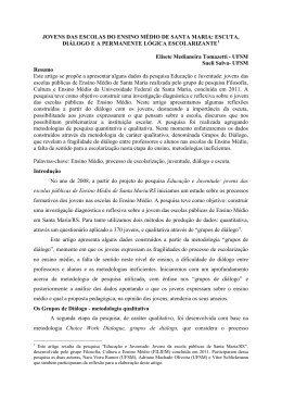 JOVENS DAS ESCOLAS DO ENSINO M&Eacute;DIO DE SANTA