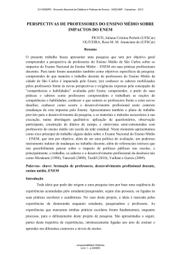 perspectivas de professores do ensino médio sobre