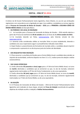 Edital Ensino M&eacute;dio 2016
