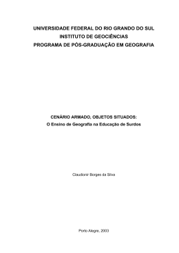 O Ensino de Geografia na Educação de Surdos