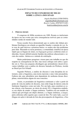 Impacto do congresso de Mil&atilde;o sobre a l&iacute;ngua dos sinais