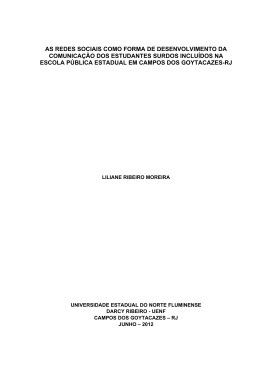 as redes sociais como forma de desenvolvimento da