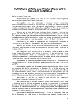 conven&ccedil;&atilde;o quadro das na&ccedil;&otilde;es unidas sobre mudan&ccedil;as clim&aacute;ticas