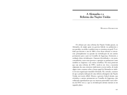5- A Alemanha e a reforma das na&ccedil;&otilde;es Unidas
