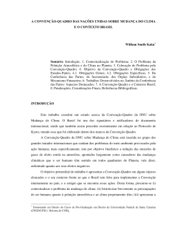 A CONVEN&Ccedil;&Atilde;O QUADRO DAS NA&Ccedil;&Otilde;ES UNIDAS