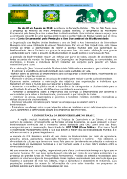 A Organiza&ccedil;&atilde;o das Na&ccedil;&otilde;es Unidas Declarou o ano de 2010 como o