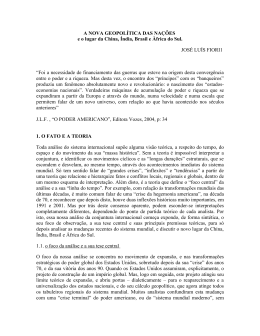 A NOVA GEOPOL&Iacute;TICA DAS NA&Ccedil;&Otilde;ES