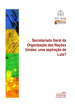 Secretariado Geral da Organiza&ccedil;&atilde;o das Na&ccedil;&otilde;es Unidas