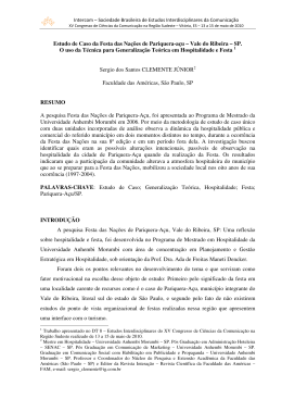 Estudo de Caso da Festa das Na&ccedil;&otilde;es de Pariquera-a&ccedil;u
