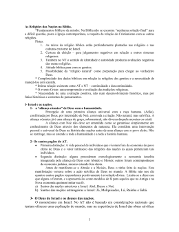 Fichamento de leitura: &ldquo;As religi&otilde;es das na&ccedil;&otilde;es na B&iacute;blia&rdquo;
