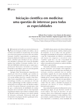 Inicia&ccedil;&atilde;o cient&iacute;fica em medicina