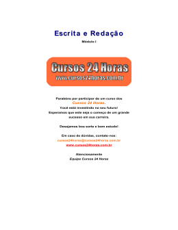 Escrita e Reda&ccedil;&atilde;o