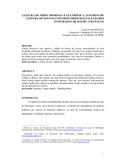 leitura de m&iacute;dia impressa e eletr&ocirc;nica