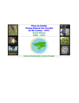 Plano de Gest&atilde;o Parque Natural dos Tarrafes do Rio Cacheu
