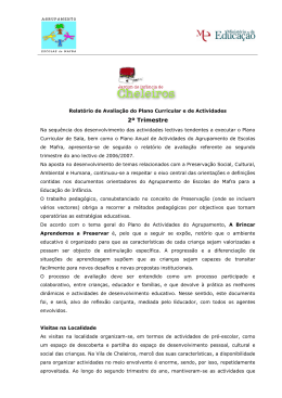 2&ordm; Trimestre - Jardim de Inf&acirc;ncia de Cheleiros