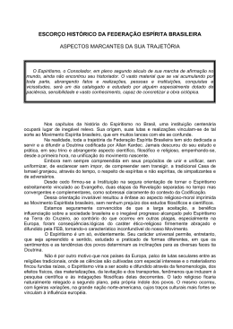 escor&ccedil;o hist&oacute;rico da federa&ccedil;&atilde;o esp&iacute;rita brasileira aspectos