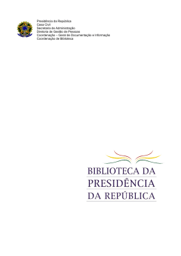 Presid&ecirc;ncia da Rep&uacute;blica Casa Civil Secretaria de Administra&ccedil;&atilde;o
