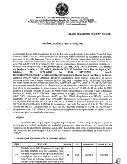 FUNDA&Ccedil;&Atilde;O UNIVERSIDADE FEDERAL DE MATO GROSSO