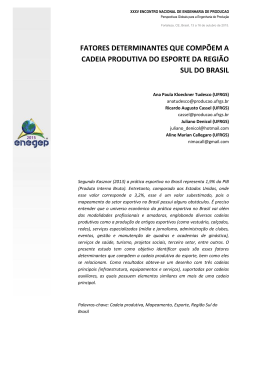 fatores determinantes que comp&otilde;em a cadeia produtiva do