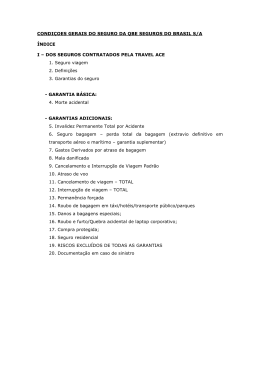 CONDIÇOES GERAIS DO SEGURO DA QBE SEGUROS DO