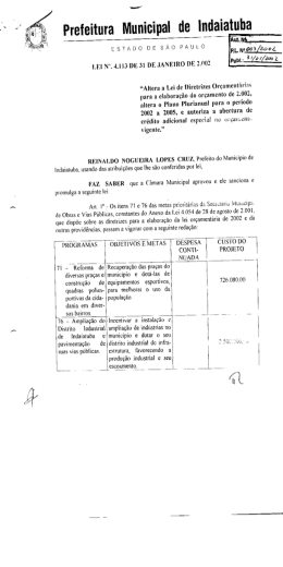 Lei - Câmara Municipal de Indaiatuba