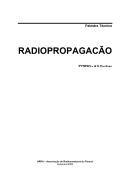 Radiopropaga&ccedil;&atilde;o, por PY5BSQ