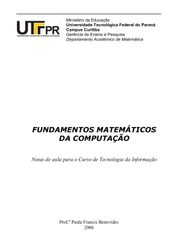 Fundamentos Matem&aacute;ticos da Computa&ccedil;&atilde;o