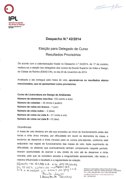 Desp. n.&ordm; 42-2014 Elei&ccedil;&atilde;o Delegado Curso