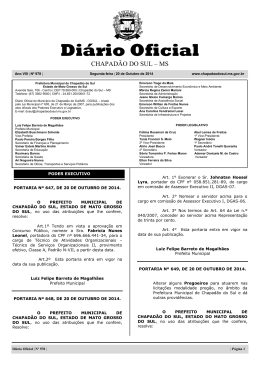 20/10/2014 baixar arquivo - Prefeitura Municipal de Chapadão do Sul