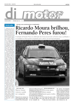 Ricardo Moura brilhou, Fernando Peres furou!