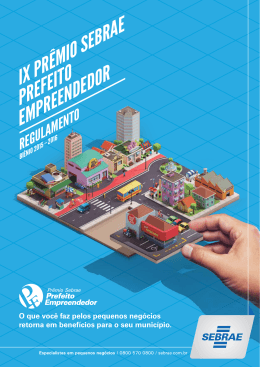 EM IX PR&Ecirc;MIO SEBRAE PREFEITO EMPREENDEDOR