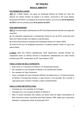 55ª EDIÇÃO REGULAMENTO