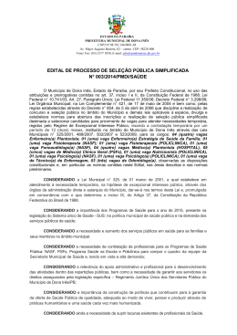 edital de processo de sele&ccedil;&atilde;o p&uacute;blica simplificada n&deg; 003/2014