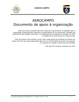 AEROCAMPO Documento de apoio &agrave; organiza&ccedil;&atilde;o