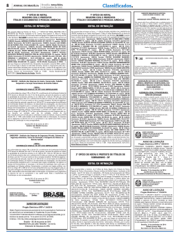 Classificados. 8 - O portal de not&iacute;cias do Jornal de Bras&iacute;lia.
