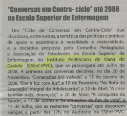 Um “Ciclo de Conversas em Contra-Ciclo” que abordarão, entre