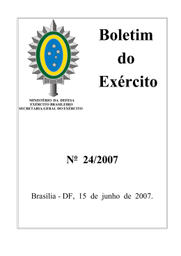 BE24-07 - Secretaria-Geral do Ex&eacute;rcito