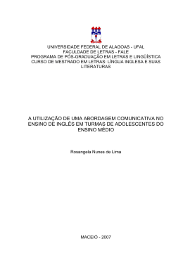 a utiliza&ccedil;&atilde;o de uma abordagem comunicativa no ensino de ingl&ecirc;s