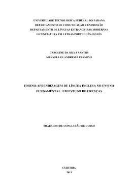 ensino-aprendizagem de l&iacute;ngua inglesa no ensino fundamental