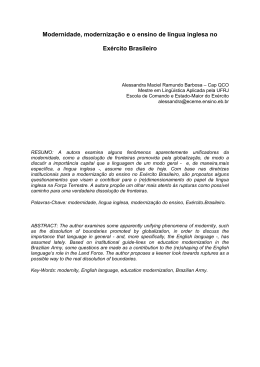 Modernidade, modernização e o ensino de língua inglesa no