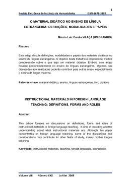 1 o material did&aacute;tico no ensino de l&iacute;ngua estrangeira