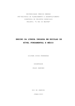 ensino da língua inglesa em escolas de nível fundamental e médio