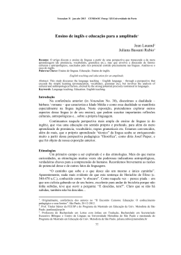 Ensino de ingl&ecirc;s e educa&ccedil;&atilde;o para a amplitude1