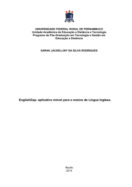 EnglishGap: aplicativo m&oacute;vel para o ensino de L&iacute;ngua Inglesa.