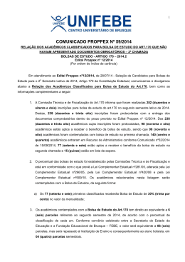 Comunicado Proppex n&deg; 59/2014