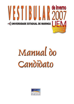 Inscri&ccedil;&atilde;o - Uem - Universidade Estadual de Maring&aacute;