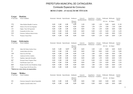resultado da avalia&ccedil;&atilde;o de t&iacute;tulos