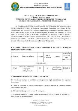 Concurso Docente UFMS 2012 - Temporário